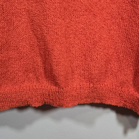 Orange Knit Shorts & Sleeveless Top Set Medium Viscose Summer Outfit‎ - Picture 4 of 16